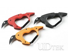Three colors small Carabiner knife multitool keychain cutter UD4051871